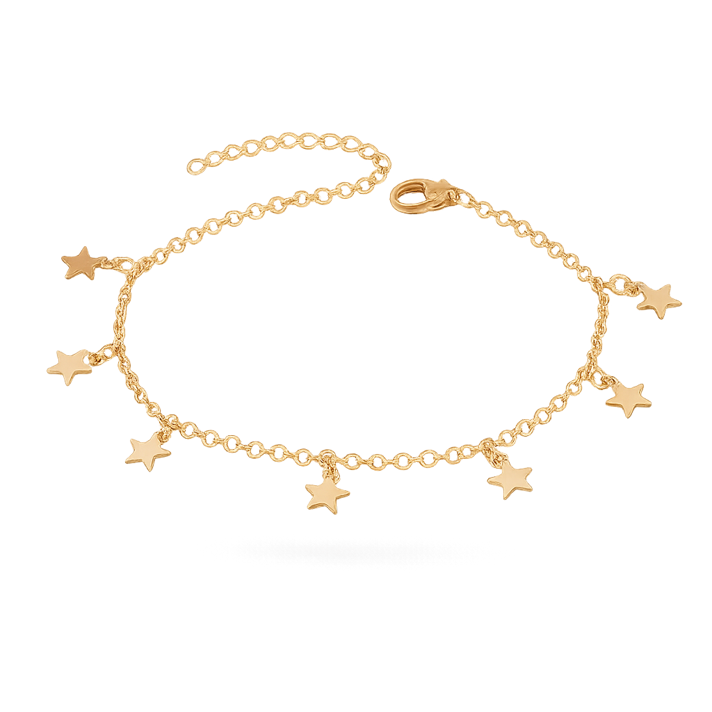 Gold Pentagram Anklet