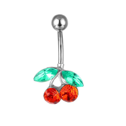 Piercing Jewelry Fruit Cherry Pendant Belly Ring