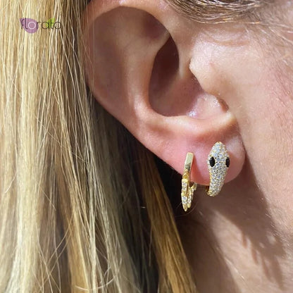 Crystal Snake Earring