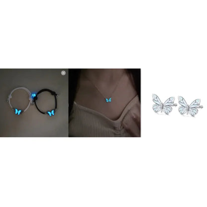 Glow-in-the-Dark Butterfly Jewelry Set