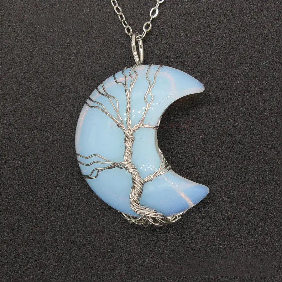 LUZWA Tree of Life Crystal Pendant – Nature’s Beauty, Timeless Elegance