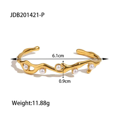 LUZWA Waterproof 18k Gold Plated Stainless Steel Jewelry