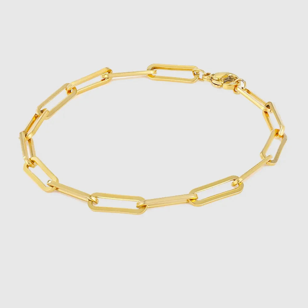 Stainless Steel Curb Cuban Link Bracelet By LUZWA