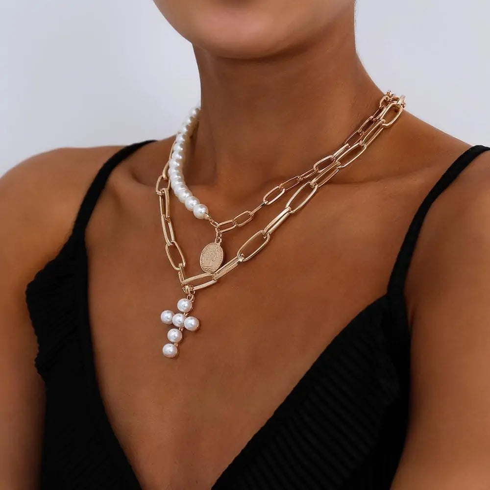 LUZWA Choker Necklace Jewelry