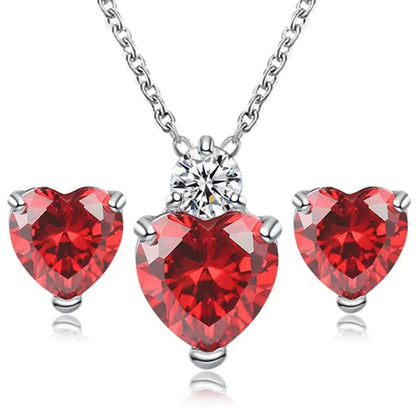 Heart Crystal Jewelry Set by LUZWA