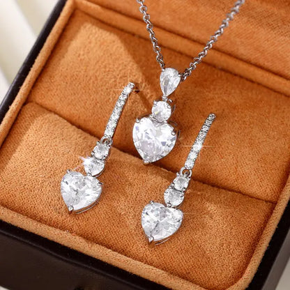 Heart Crystal Jewelry Set by LUZWA