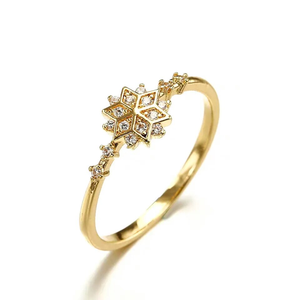 10k Yellow Gold Zircon Diamond Ring