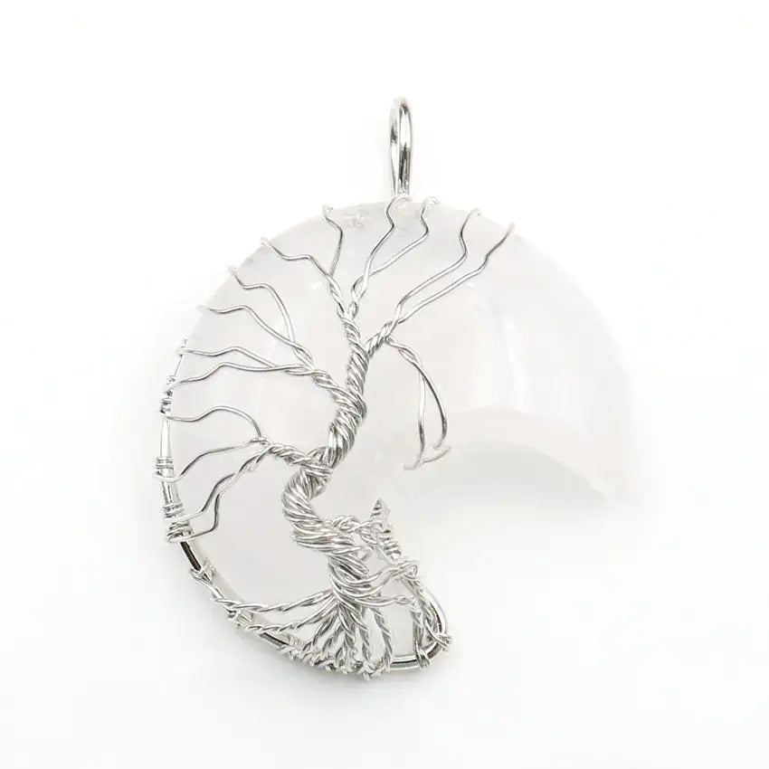 LUZWA Tree of Life Crystal Pendant – Nature’s Beauty, Timeless Elegance