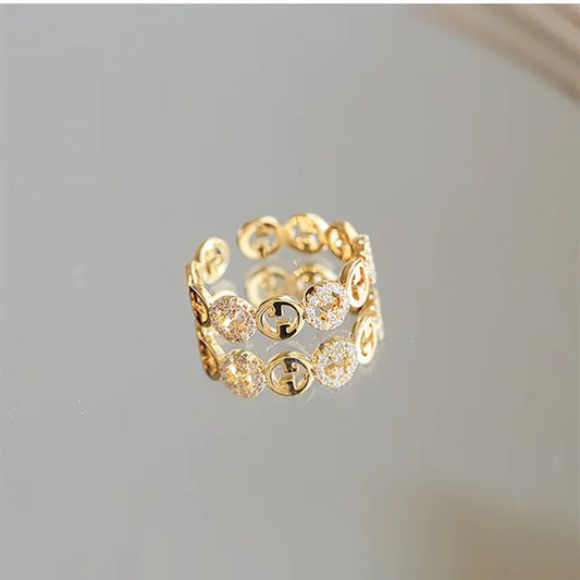 LUZWA Adjustable Light Luxury Statement Ring