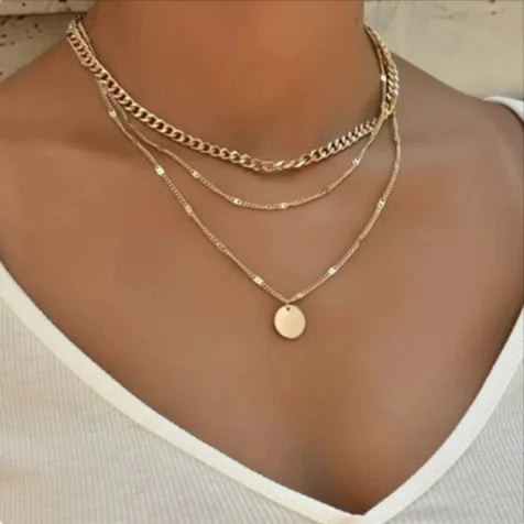 Stacked Star Pearl Clavicle Chain