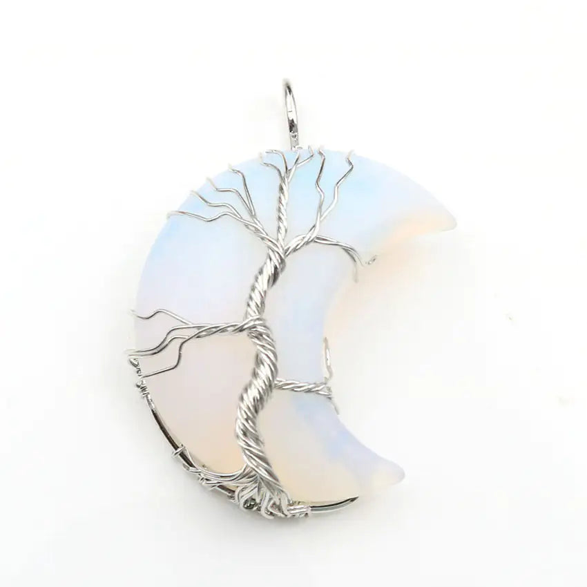 LUZWA Tree of Life Crystal Pendant – Nature’s Beauty, Timeless Elegance