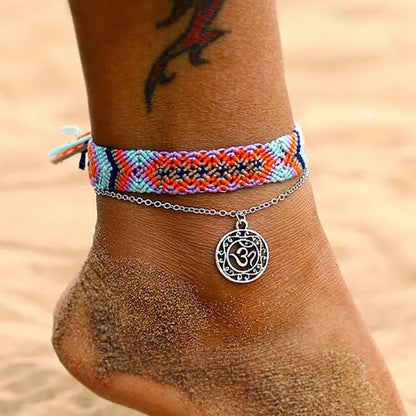 New Bohemian Wave Anklets - Handmade Cotton Foot Jewelry