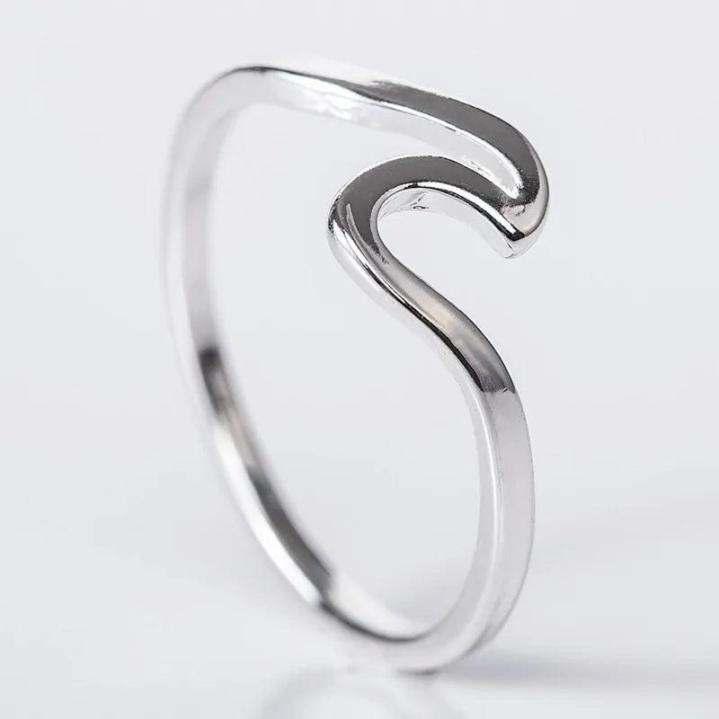 Ocean Wave Alloy Rings