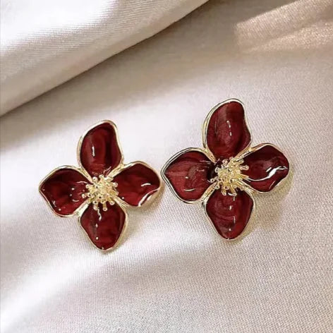 Simple 3D Flower Earrings