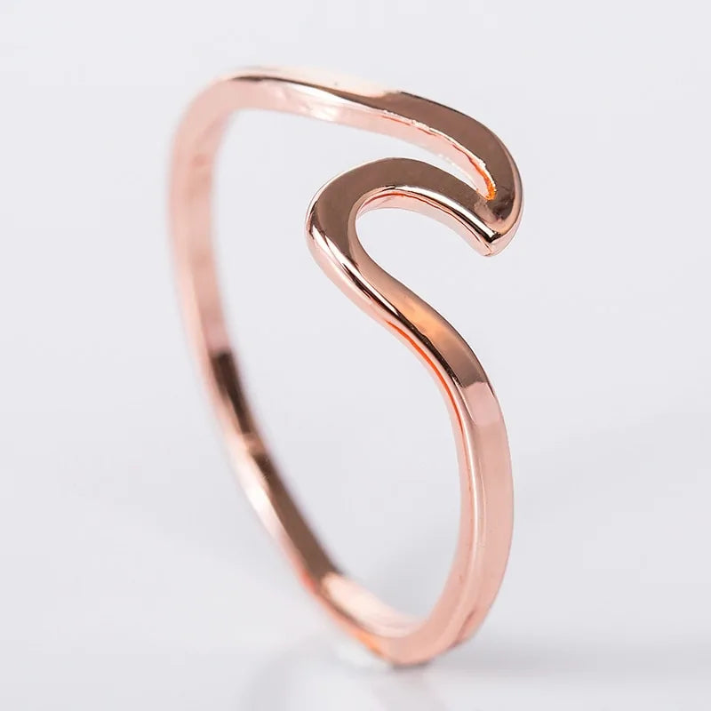 Ocean Wave Alloy Rings