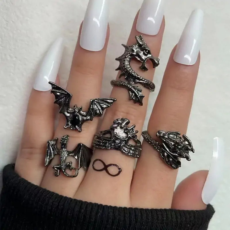 Retro Boho Rings Set