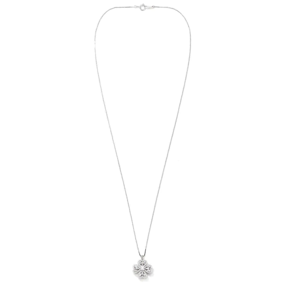 CARLIDANA Rotatable Clover Pendant Necklace