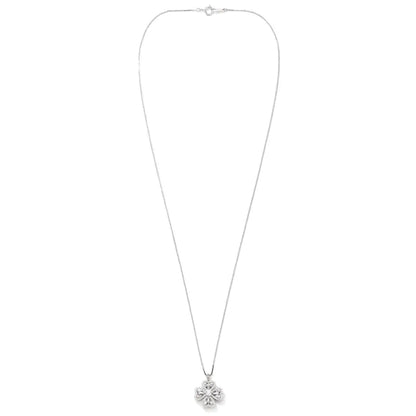 CARLIDANA Rotatable Clover Pendant Necklace