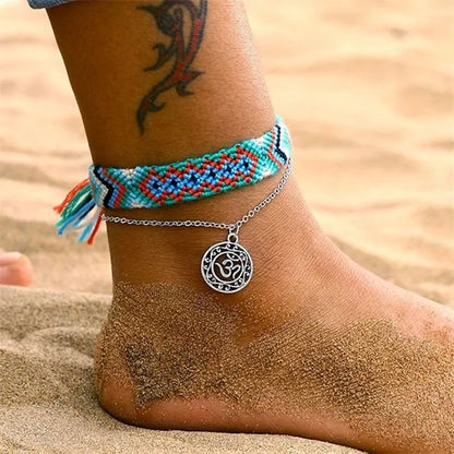 New Bohemian Wave Anklets - Handmade Cotton Foot Jewelry