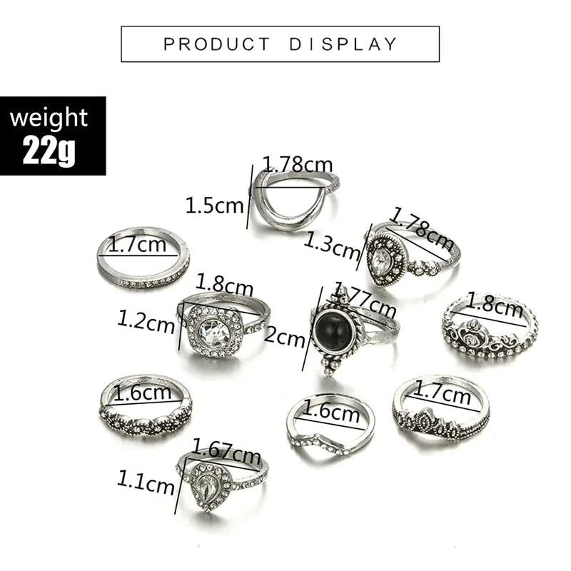 Goth Rings Set