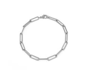 Stainless Steel Curb Cuban Link Bracelet By LUZWA