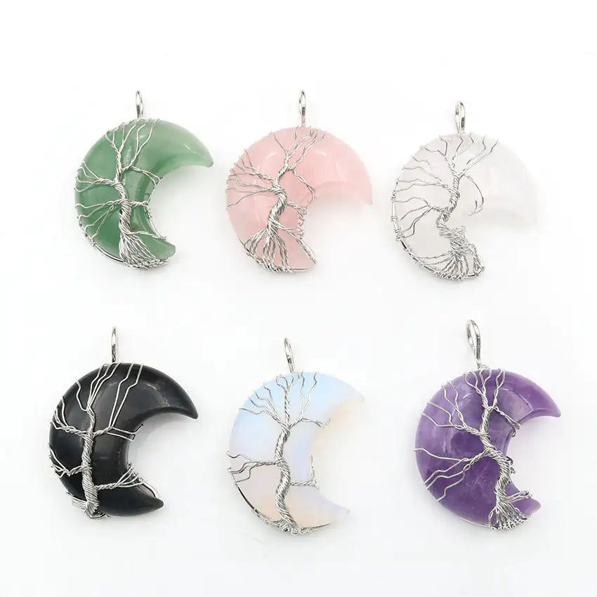 LUZWA Tree of Life Crystal Pendant – Nature’s Beauty, Timeless Elegance