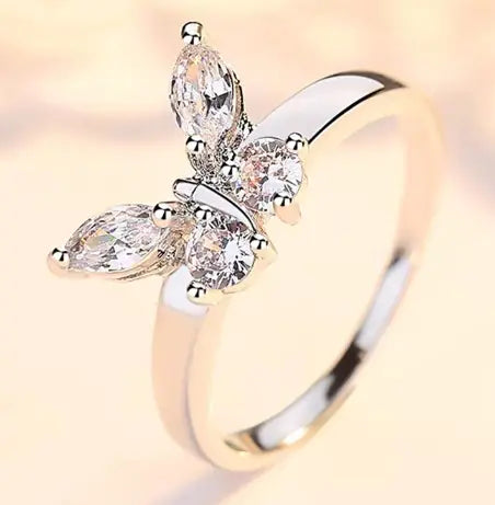 Silver Butterfly Ring