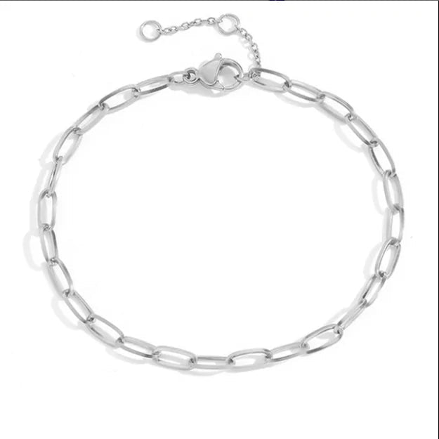 Stainless Steel Curb Cuban Link Bracelet By LUZWA