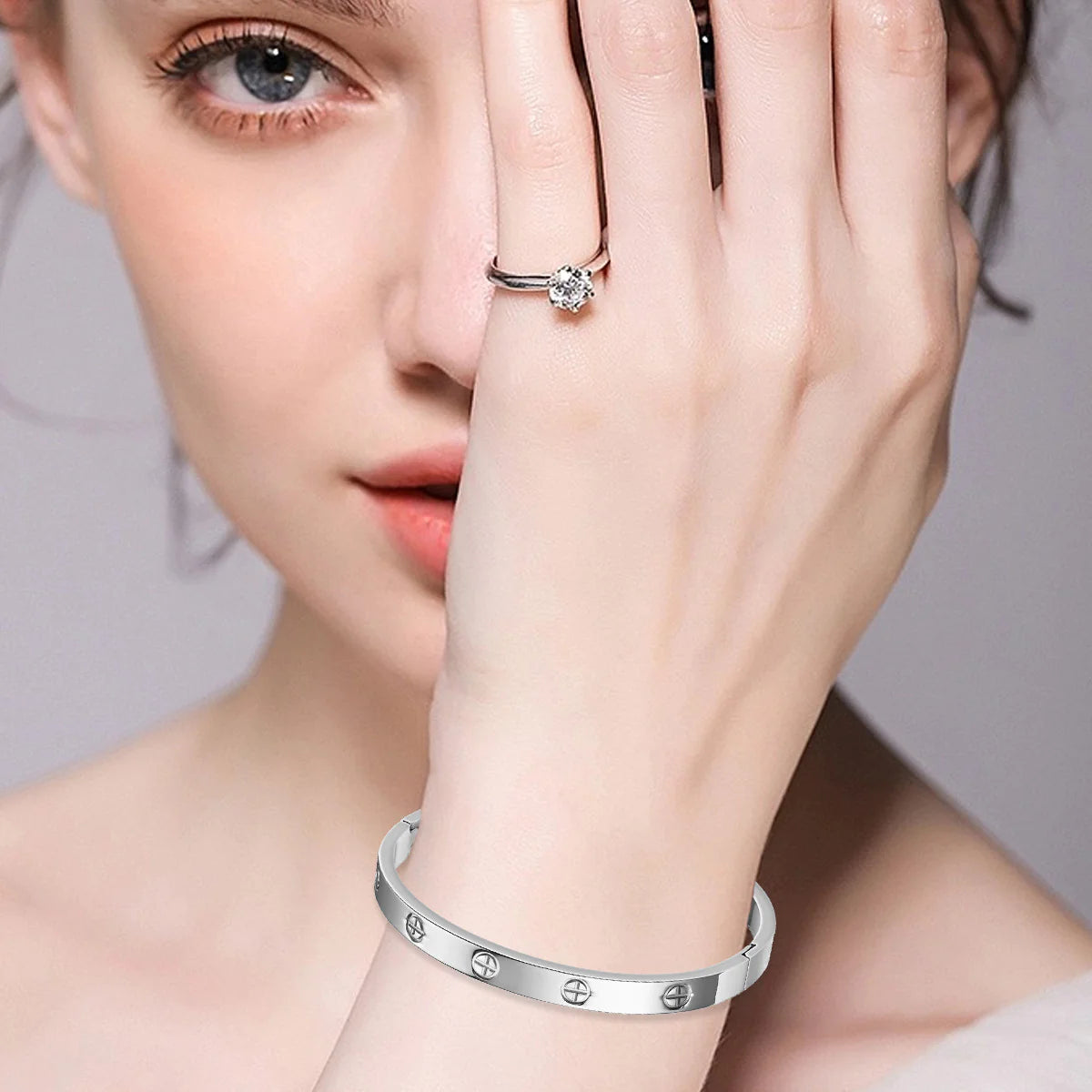 Stainless Steel Cross Nail Bracelet